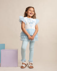 Caramelo Kids Fly Away legging set in sky blue
