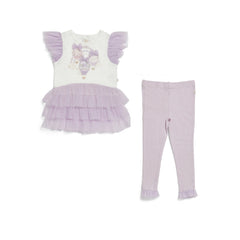 Caramelo Kids Fly Away legging set in lilac