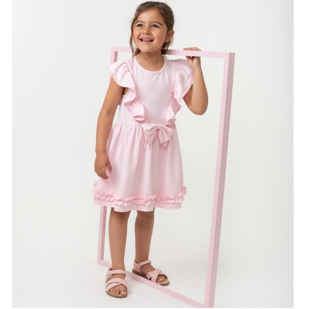 Caramelo Ruffle Dress with Bow Caramelo Ruffle Dress with Bow
