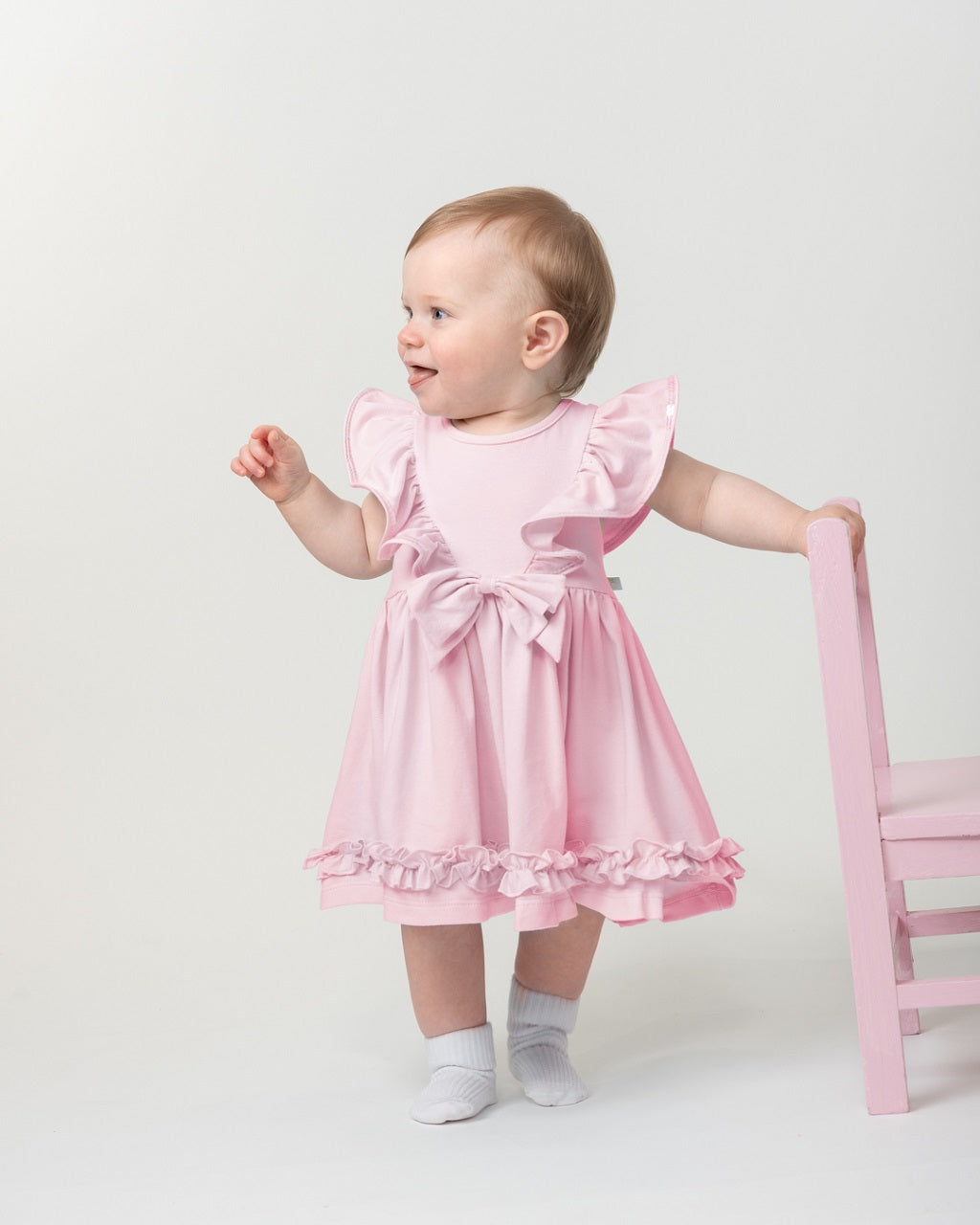 Ruffle Dress with Bow Ruffle Dress with Bow