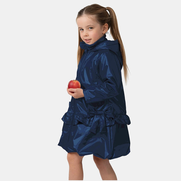 Navy rain mac with bow from Caramelo Kids.