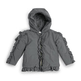 CARAMELO BTS Short Frilled Coat Grey
