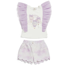 Caramelo Kids, the Fly Away Short Set in lilac