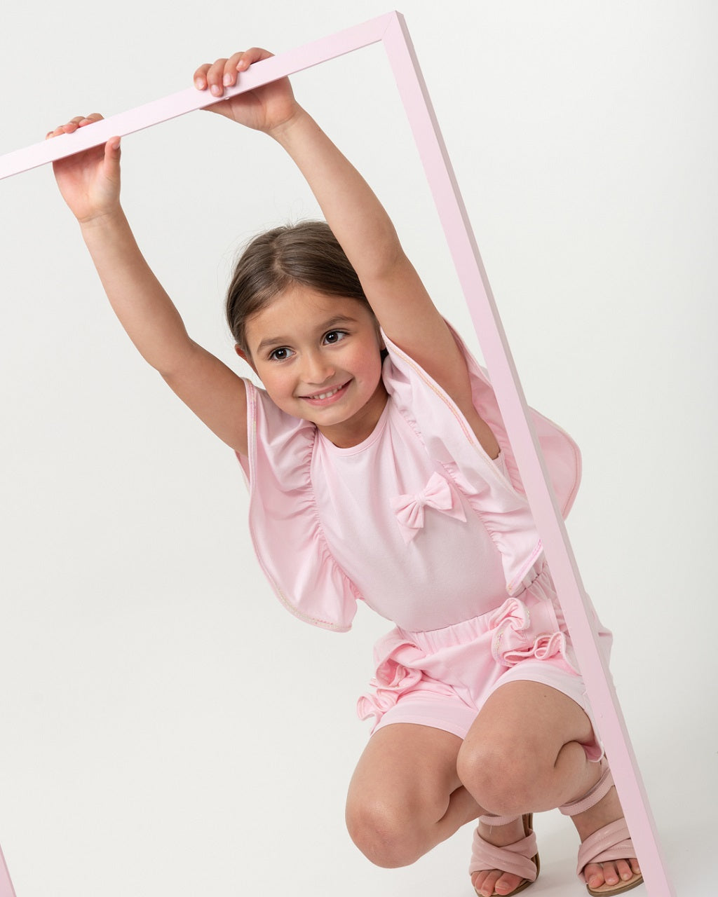 Elevated Ruffle Short Set Pink Elevated Ruffle Short Set Pink