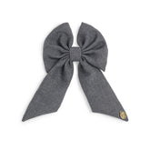 CARAMELO BTS School Hair Bow Clip Grey