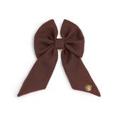 CARAMELO BTS School Hair Bow Clip Brown