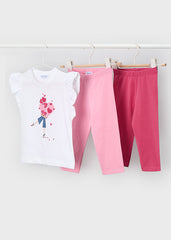 Girls Mayoral Leggings Set in Petal
