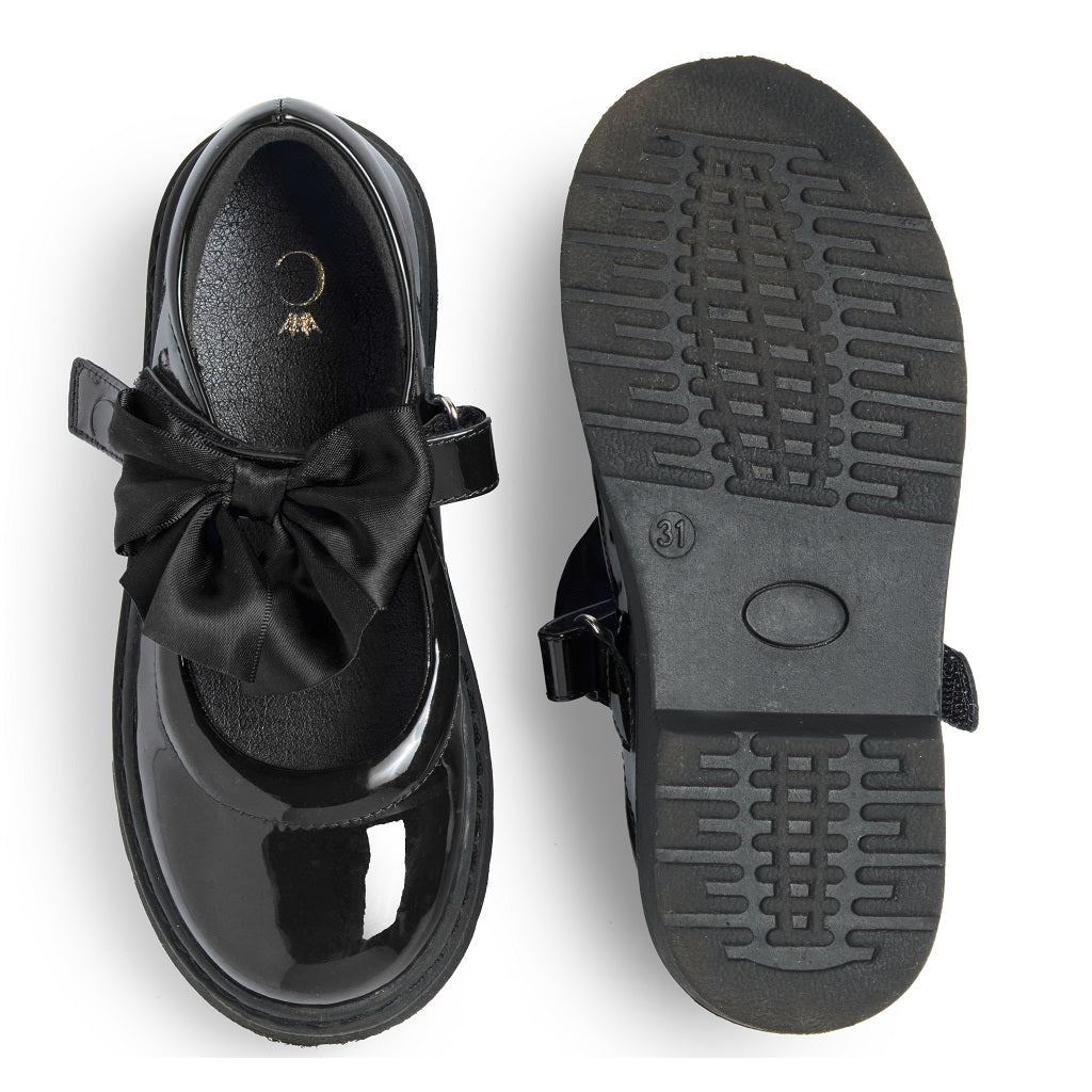 Caramelo BTS Bow School Shoes Black Caramelo BTS Bow School Shoes Black