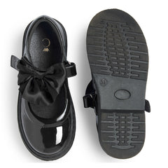 Caramelo BTS Bow School Shoes Black