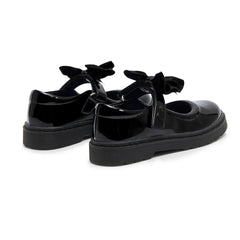 Caramelo BTS Bow School Shoes Black