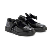 Caramelo BTS Bow School Shoes Black