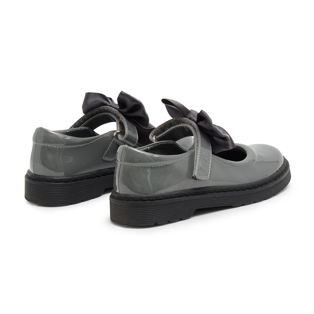 Caramelo BTS Bow School Shoes Grey Caramelo BTS Bow School Shoes Grey