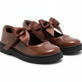 Brown Bow school shoes from Caramelo Kids.