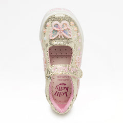 LELLI KELLY Emerald Glitter Canvas Shoes Gold
