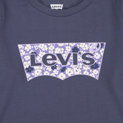 LEVIS Girls Floral T-Shirt with Scrunchie