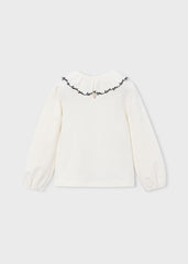 Mayoral Girls Ruffled Blouse & Pleated Skorts