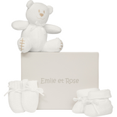 KELSEY Baby Knitted Mitts, Booties and Toy Set