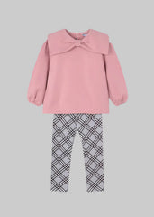 Girls Mayoral Pullover Legging Set Pink