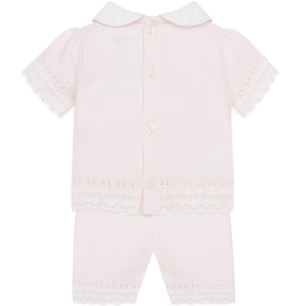 Emile et Rose Baby Pink Soft Knit 2 Piece Outfit Emile et Rose Baby Pink Soft Knit 2 Piece Outfit