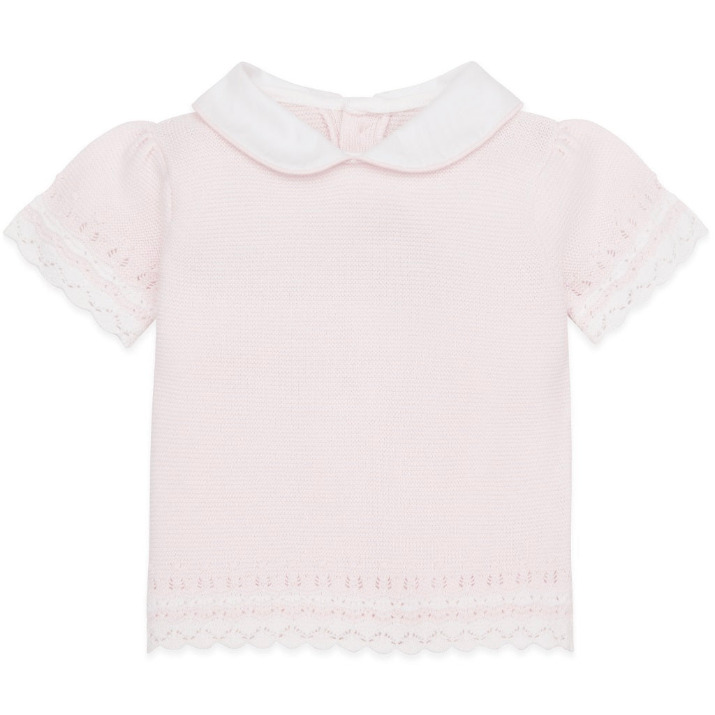 Emile et Rose Baby Pink Soft Knit 2 Piece Outfit Emile et Rose Baby Pink Soft Knit 2 Piece Outfit