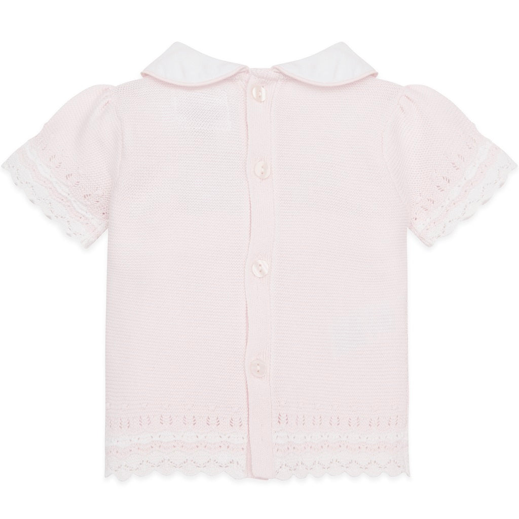 Emile et Rose Baby Pink Soft Knit 2 Piece Outfit Emile et Rose Baby Pink Soft Knit 2 Piece Outfit