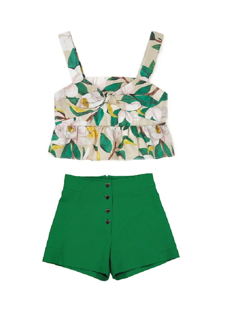 Mayoral Jnr Top and green shorts set