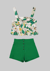 Mayoral Jnr Top and green shorts set