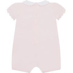 LOUISE Romper with floral emb, pockets & collar