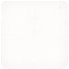 EMILE ET ROSE The softest cotton is used for this square white blanket with rounded corners with an embroidered Emile et Rose logo in one corner.