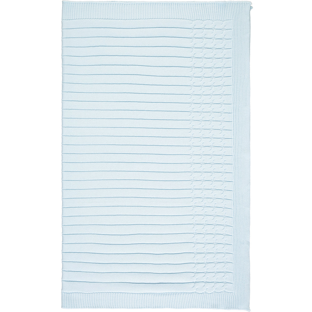 EMILE ET ROSE Gino An absolute essential for newborn babies, is this blue knitted baby blanket.  EMILE ET ROSE Gino An absolute essential for newborn babies, is this blue knitted baby blanket.