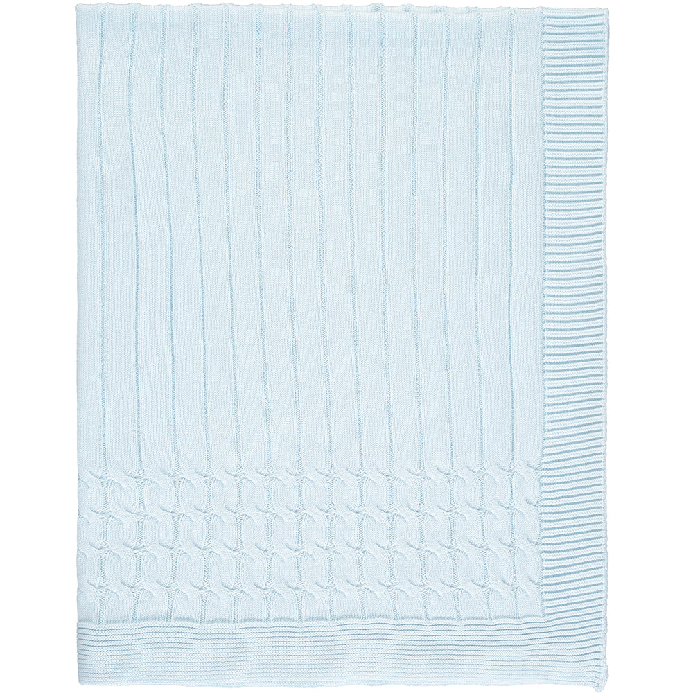 EMILE ET ROSE Gino An absolute essential for newborn babies, is this blue knitted baby blanket.  EMILE ET ROSE Gino An absolute essential for newborn babies, is this blue knitted baby blanket.