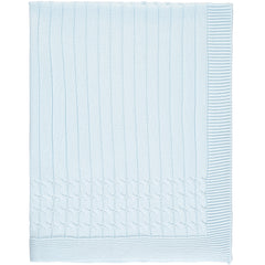 EMILE ET ROSE Gino An absolute essential for newborn babies, is this blue knitted baby blanket.