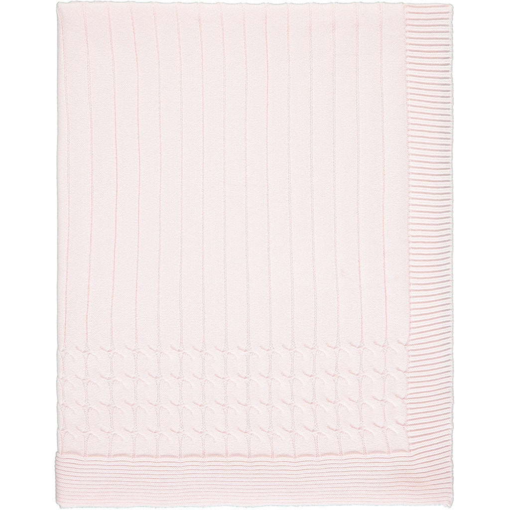 Baby Pink Cable Knit Blanket Baby Pink Cable Knit Blanket
