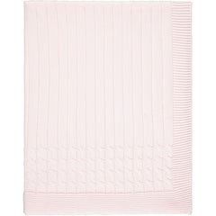 Baby Pink Cable Knit Blanket