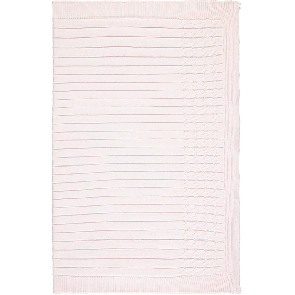Baby Pink Cable Knit Blanket Baby Pink Cable Knit Blanket