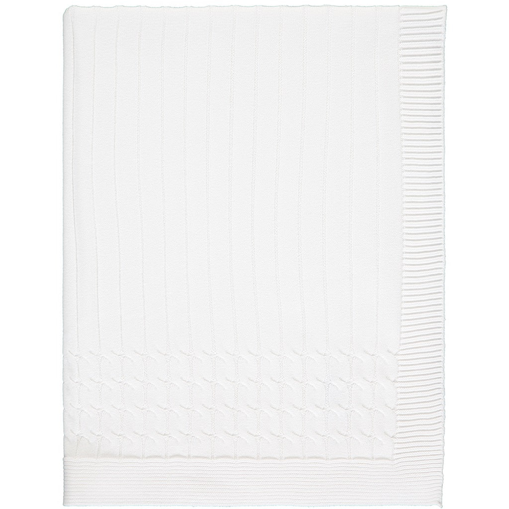 Glacier White Cable Knit Blanket Glacier White Cable Knit Blanket
