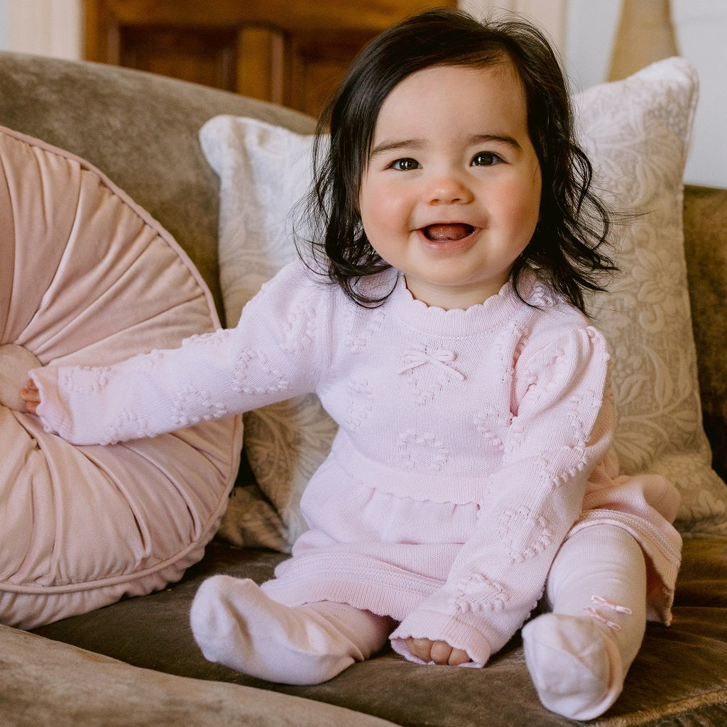 Emile et Rose Eilish Baby Girls Knit Heart Dress Emile et Rose Eilish Baby Girls Knit Heart Dress