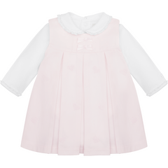 EMILE et ROSE KENDALL Baby Pink 2 Piece Pinny Set