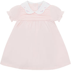 LUCIA Dress with Embroidered Floral Collar