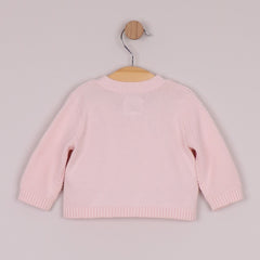 Emile et Rose baby pink cardigan with pearalised buttons.