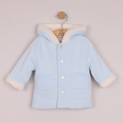 EMILE et ROSE This beautiful knitted, hooded jacket is a super cosy alternative to a coat.