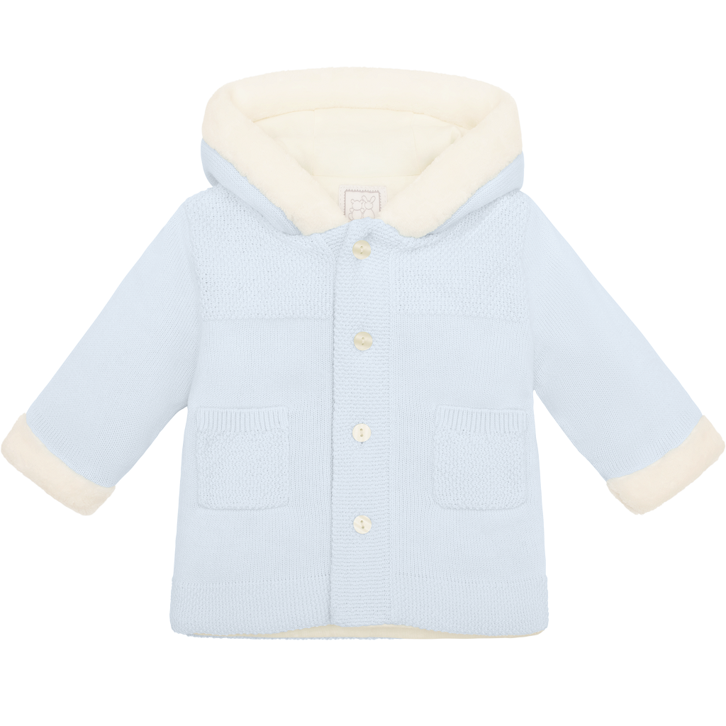 KAI Baby Blue Knitted Hooded Jacket
