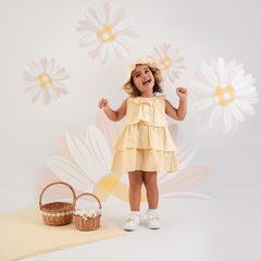 LITTLE A Aria Seersucker Dress Lemon