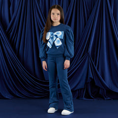 ADEE Luna Bow Flare Tracksuit Navy