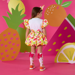 ADEE Tutti Frutti Print Puff Skirt Set