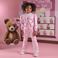 ADEE Luna Bow Flare Tracksuit Pink