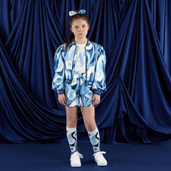 ADEE Lizzy Swirl Print Bomber Jacket