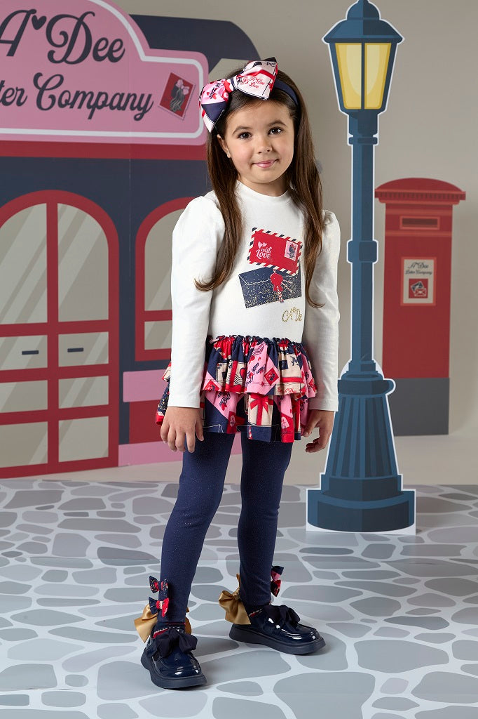 ADEE Rita Envelope Print Legging Set ADEE Rita Envelope Print Legging Set