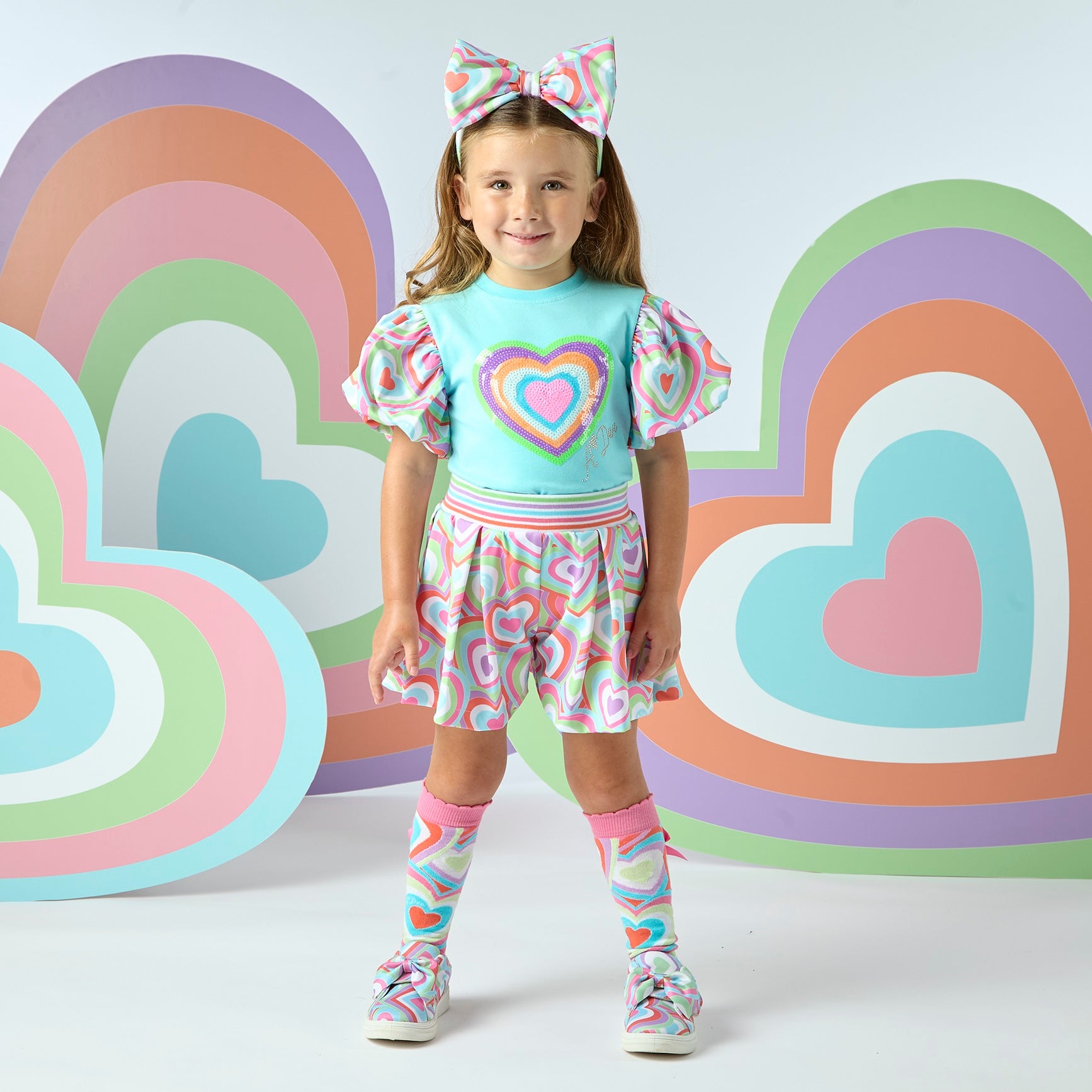 ADEE Emma Heart Print Short Set ADEE Emma Heart Print Short Set
