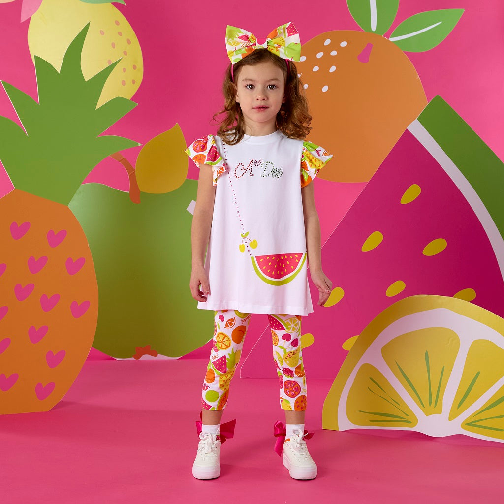ADEE Tutti Frutti Print Handbag Legging Set